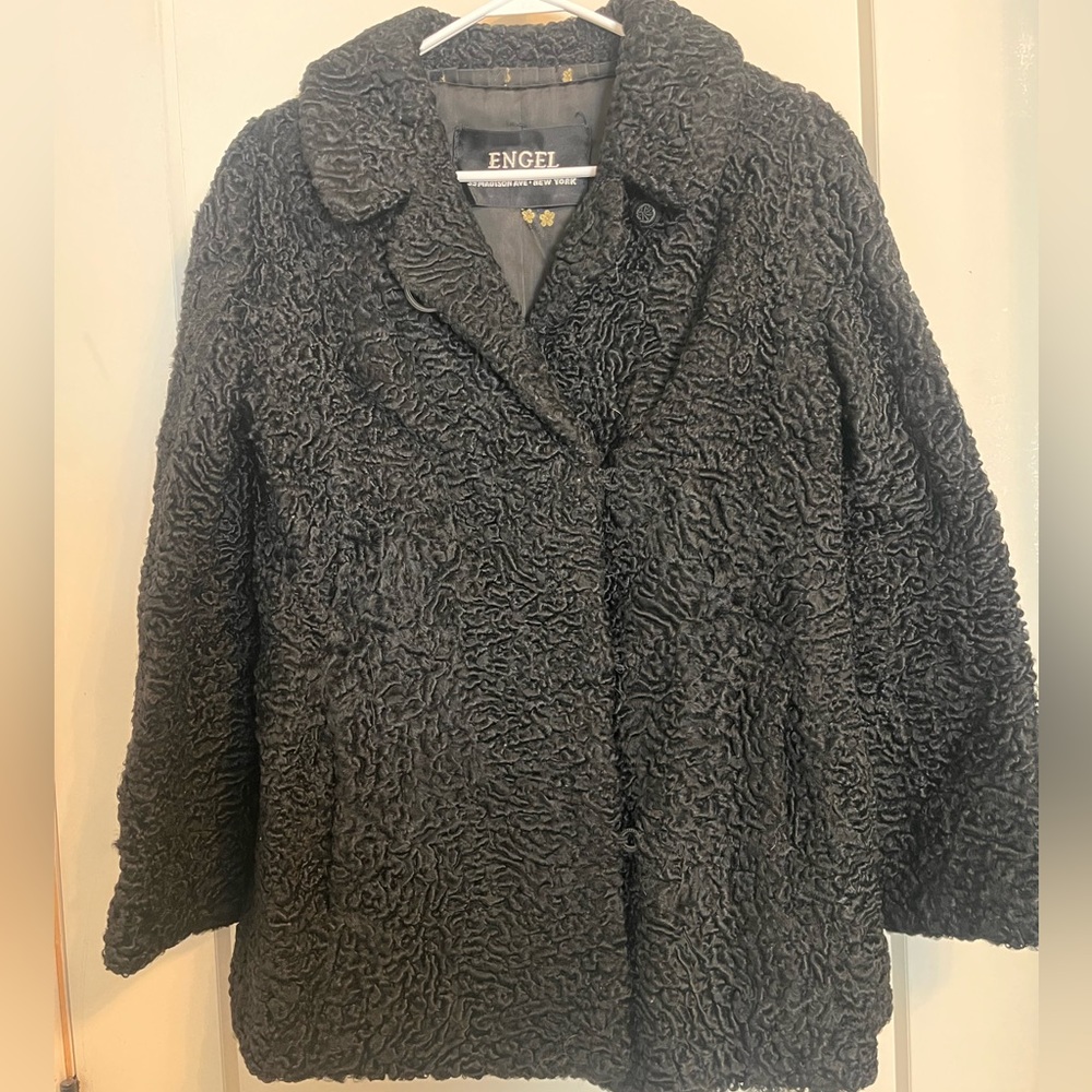 Vintage 1950s/60s Black Persian Lamb Coat - Engel New York